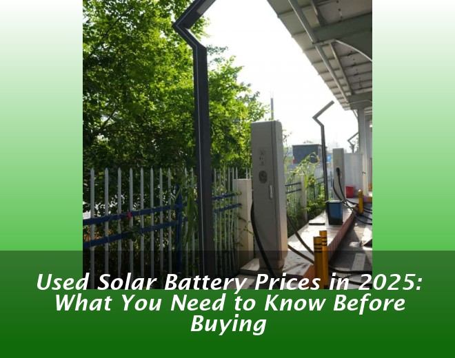 Used Solar Battery Prices in 2025: What You Need to Know Before Buying